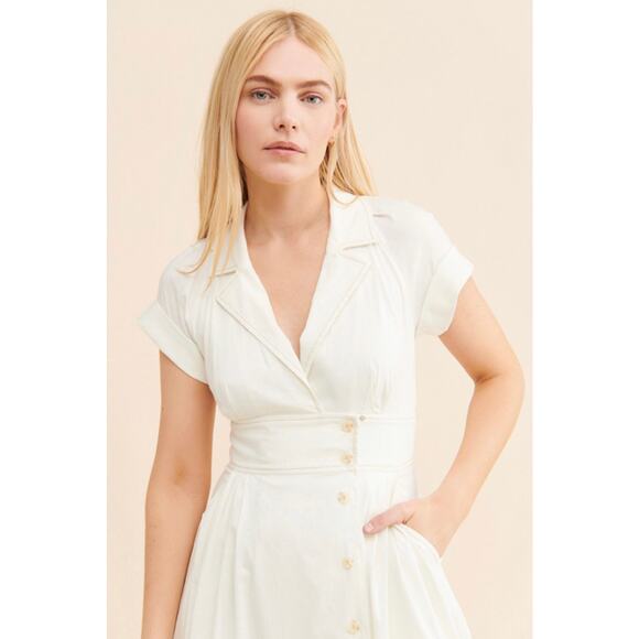 Anthropologie Maeve Poplin Midi Shirt Dress 8 - Picture 2 of 12